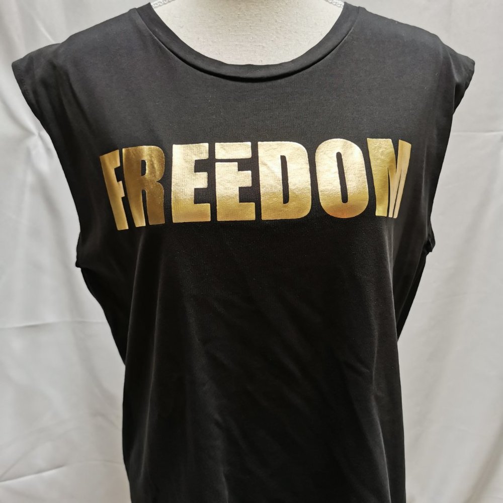 MSGM Freedom Sleeveless Tank Top Tee T-Shirt